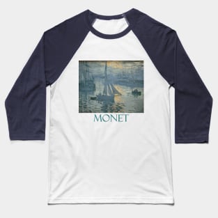 Sunrise - The Sea (1873) by Claude Monet Baseball T-Shirt